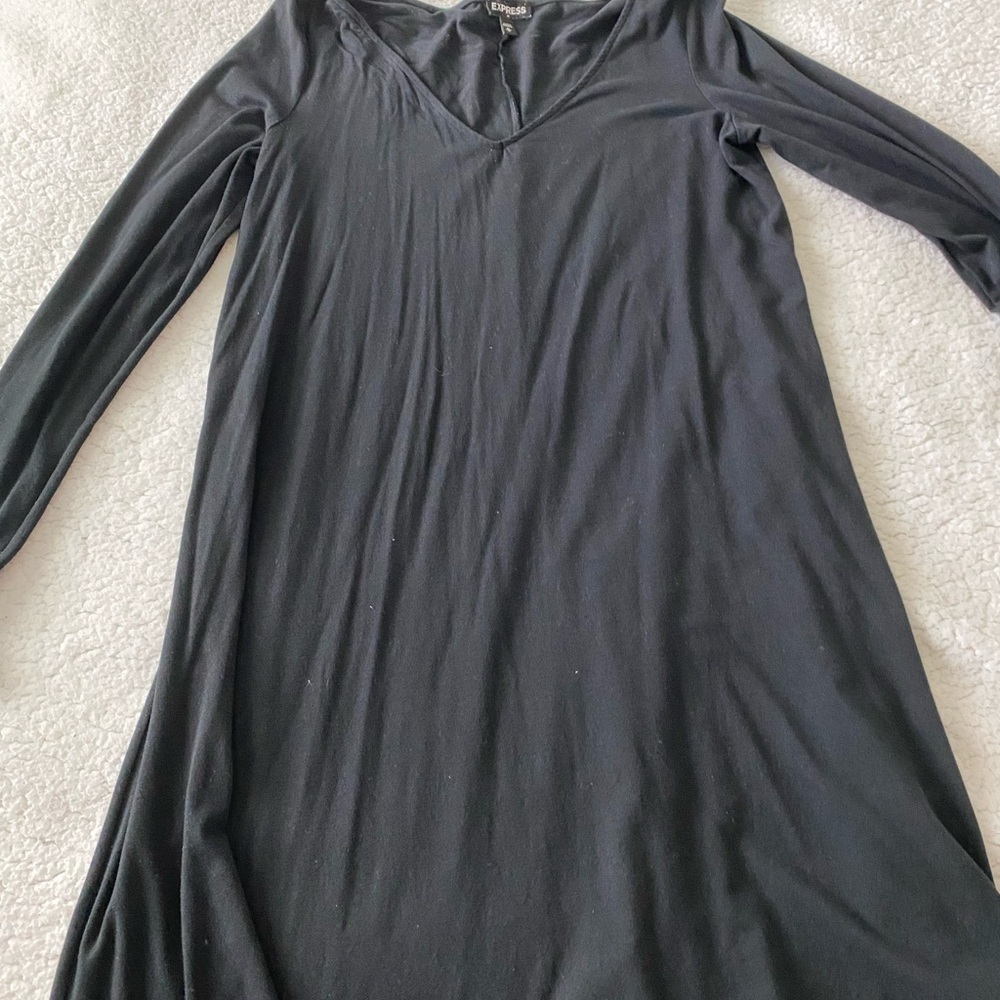Express Black Long Sleeve Dress
